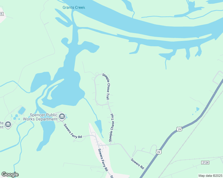 map of restaurants, bars, coffee shops, grocery stores, and more near 435 Steeple Chase Trail in Salisbury