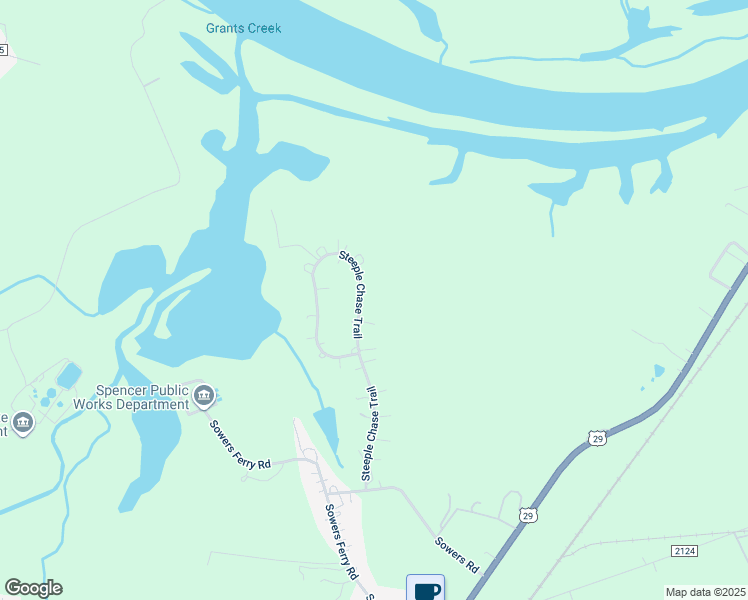 map of restaurants, bars, coffee shops, grocery stores, and more near 435 Steeple Chase Trail in Salisbury