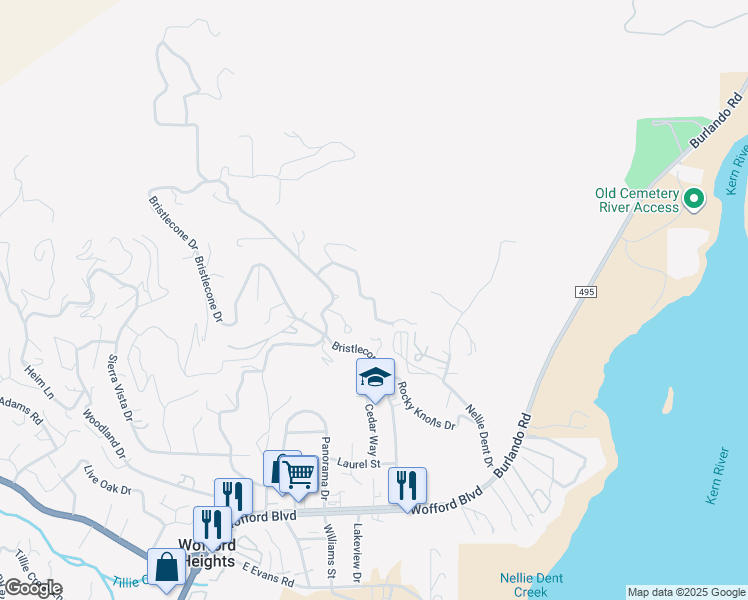 Old Mine Road, Wofford Heights CA Walk Score