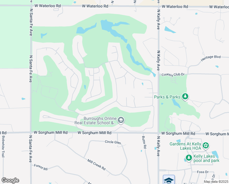 map of restaurants, bars, coffee shops, grocery stores, and more near 6013 Oak Tree Road in Edmond