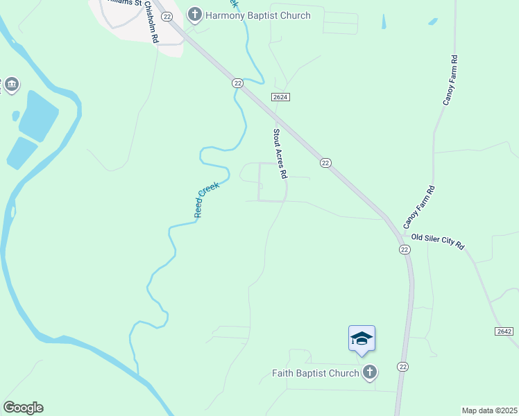 map of restaurants, bars, coffee shops, grocery stores, and more near 5226 Sunset Oaks Drive in Ramseur