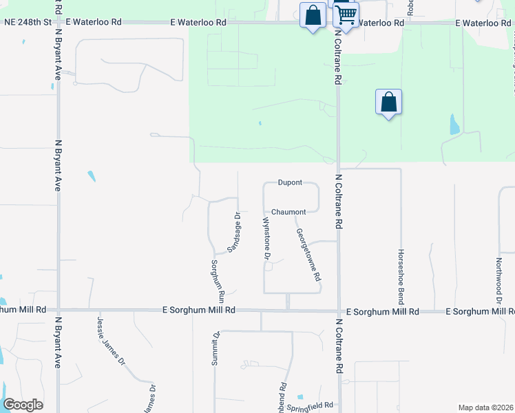 map of restaurants, bars, coffee shops, grocery stores, and more near 2600 Chaumont in Edmond