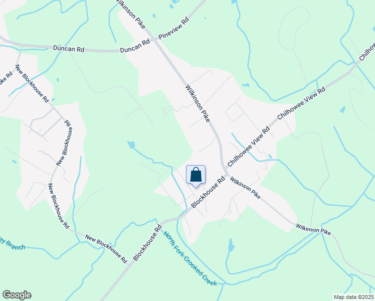 map of restaurants, bars, coffee shops, grocery stores, and more near 3115 Wilkinson Pike in Maryville