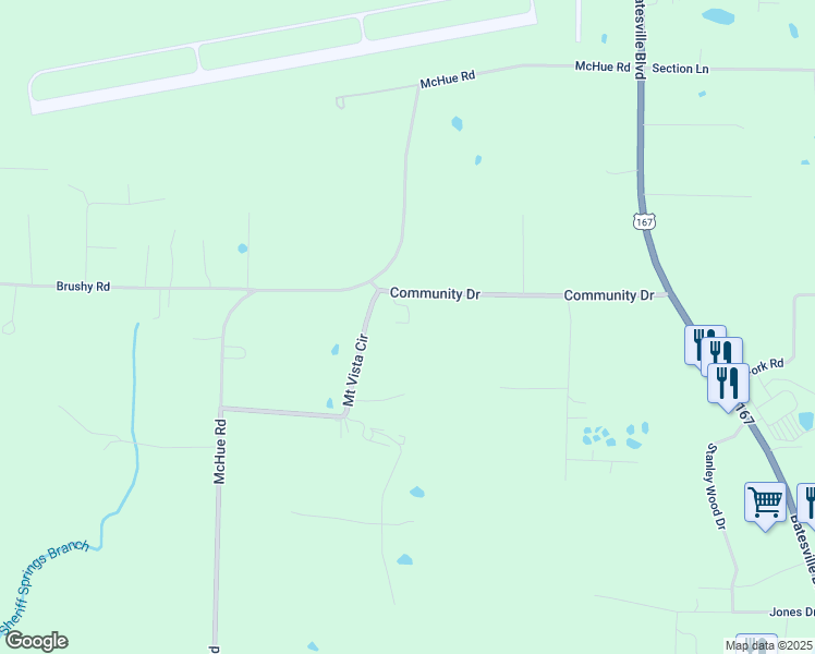 map of restaurants, bars, coffee shops, grocery stores, and more near 1-125 Mount Vista Circle in Batesville