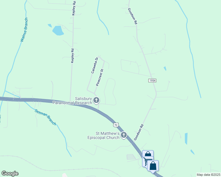 map of restaurants, bars, coffee shops, grocery stores, and more near 330 Brook Circle in Salisbury