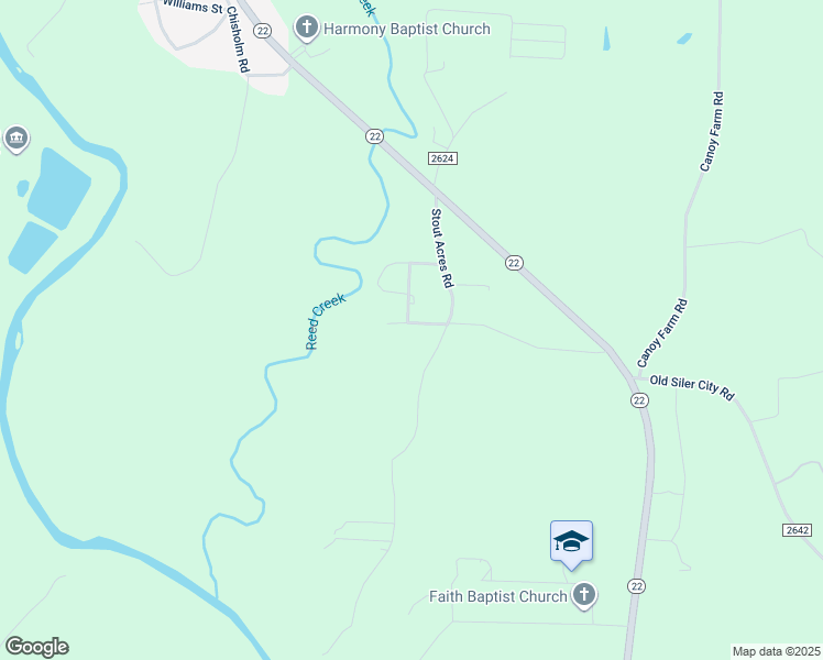map of restaurants, bars, coffee shops, grocery stores, and more near 5226 Sunset Oaks Drive in Ramseur