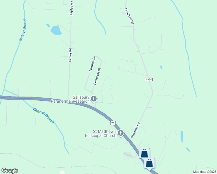 map of restaurants, bars, coffee shops, grocery stores, and more near 330 Brook Circle in Salisbury