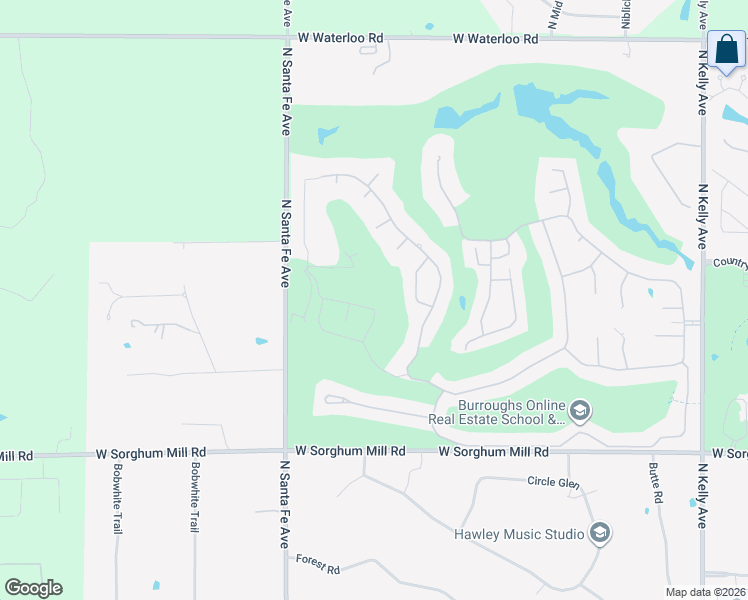 map of restaurants, bars, coffee shops, grocery stores, and more near 1809 Oak Forest Drive in Edmond