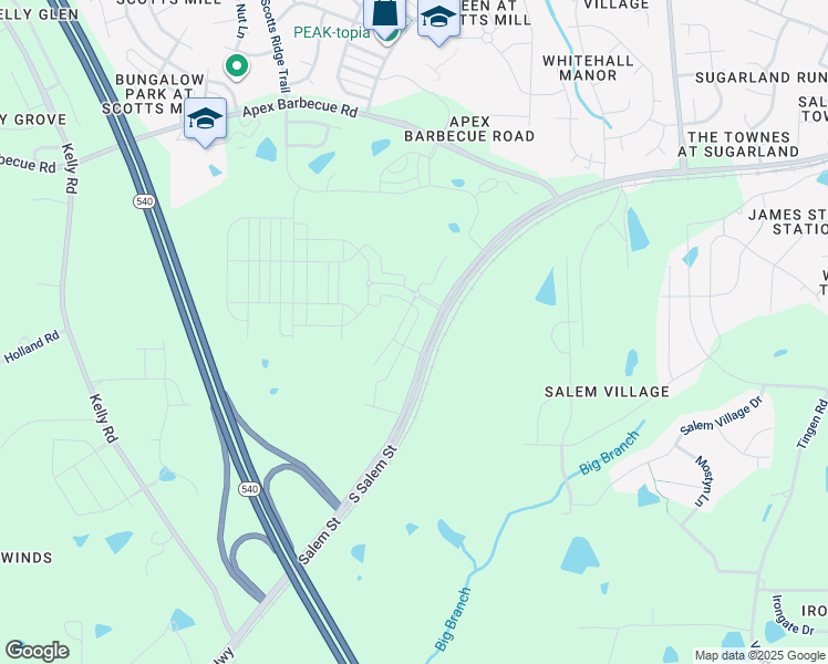 map of restaurants, bars, coffee shops, grocery stores, and more near in Apex