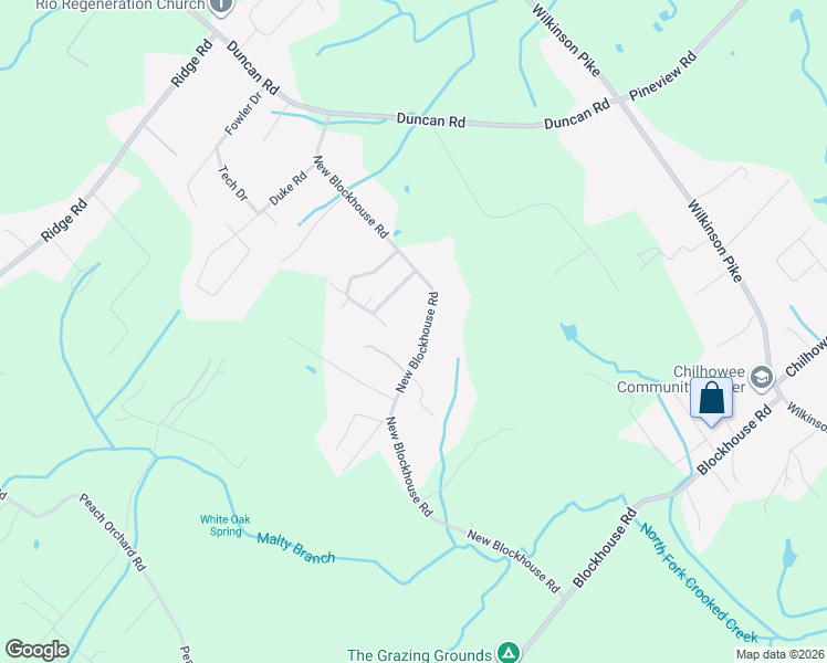 map of restaurants, bars, coffee shops, grocery stores, and more near 2812 New Blockhouse Road in Maryville