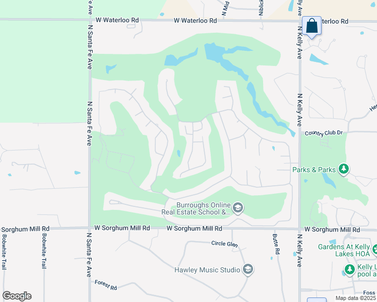 map of restaurants, bars, coffee shops, grocery stores, and more near 6005 Morning Dove Lane in Edmond