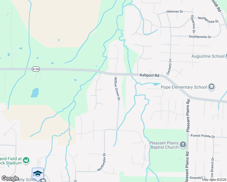 map of restaurants, bars, coffee shops, grocery stores, and more near 35 Willow Green Drive in Jackson