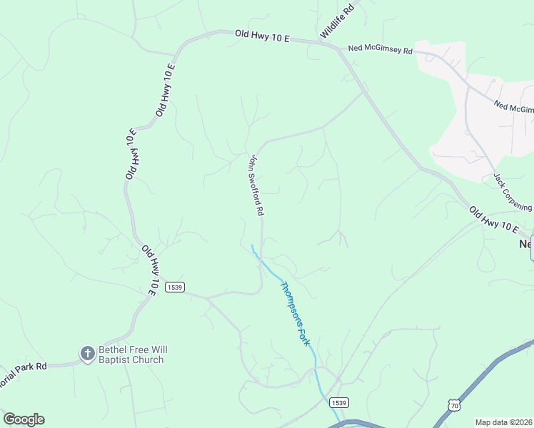 map of restaurants, bars, coffee shops, grocery stores, and more near 432 John Swafford Road in Nebo