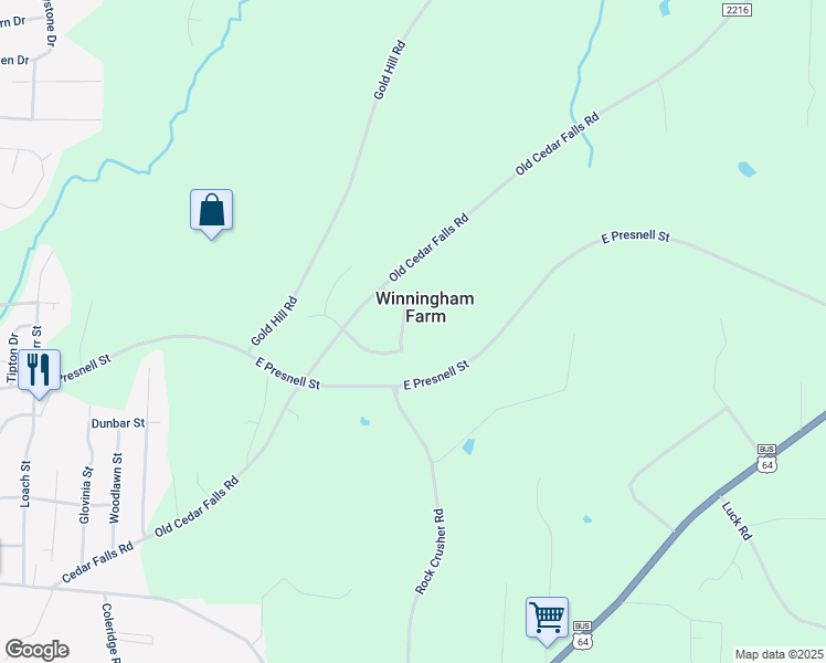 map of restaurants, bars, coffee shops, grocery stores, and more near 1 Stone Haven Drive in Asheboro