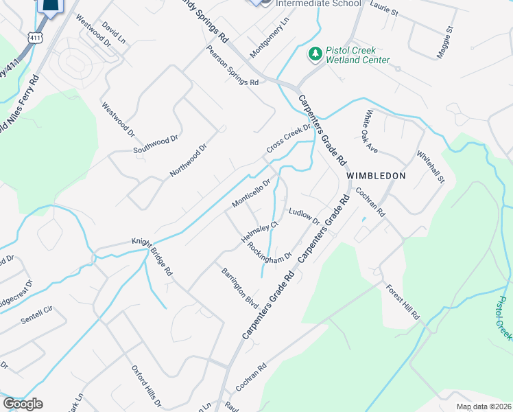 map of restaurants, bars, coffee shops, grocery stores, and more near 104 Darwick Cir in Maryville