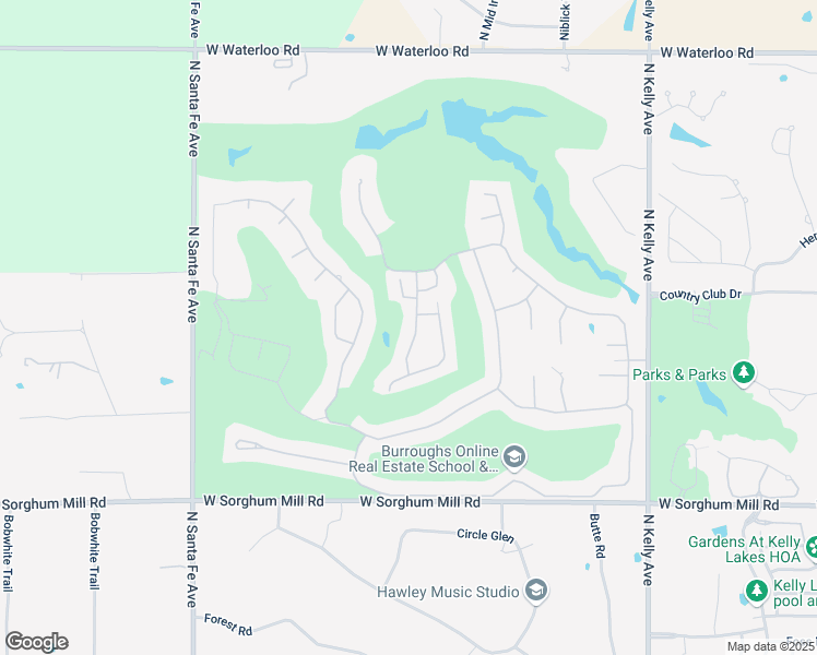 map of restaurants, bars, coffee shops, grocery stores, and more near 6005 Morning Dove Lane in Edmond