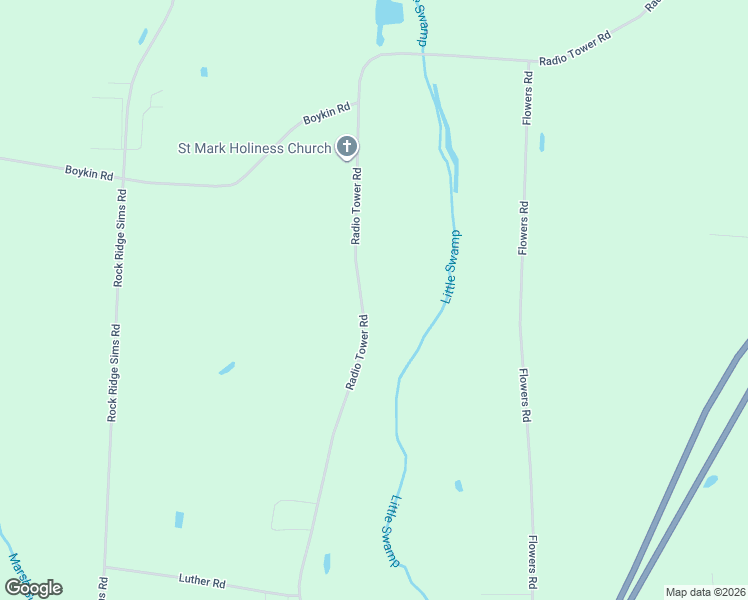 map of restaurants, bars, coffee shops, grocery stores, and more near 6393 Radio Tower Road in Wilson