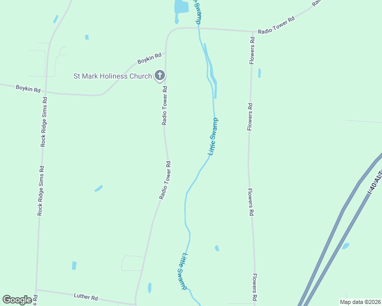 map of restaurants, bars, coffee shops, grocery stores, and more near 6379 Radio Tower Road in Wilson