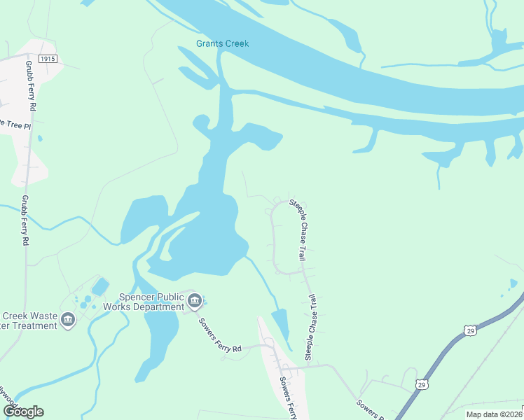 map of restaurants, bars, coffee shops, grocery stores, and more near 505 Steeple Chase Trail in Salisbury