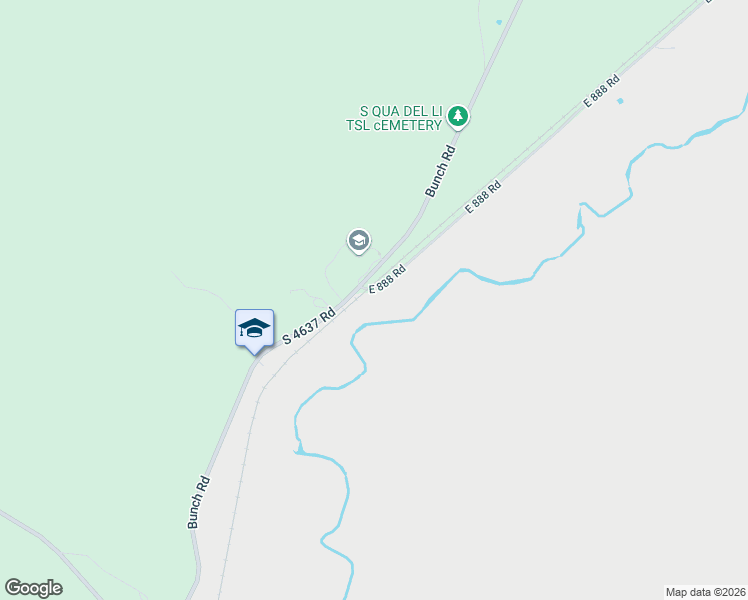 map of restaurants, bars, coffee shops, grocery stores, and more near 464220 East 888 Road in Bunch