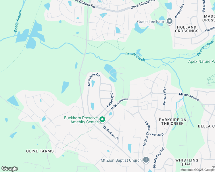 map of restaurants, bars, coffee shops, grocery stores, and more near 1816 Rothesay Drive in Apex
