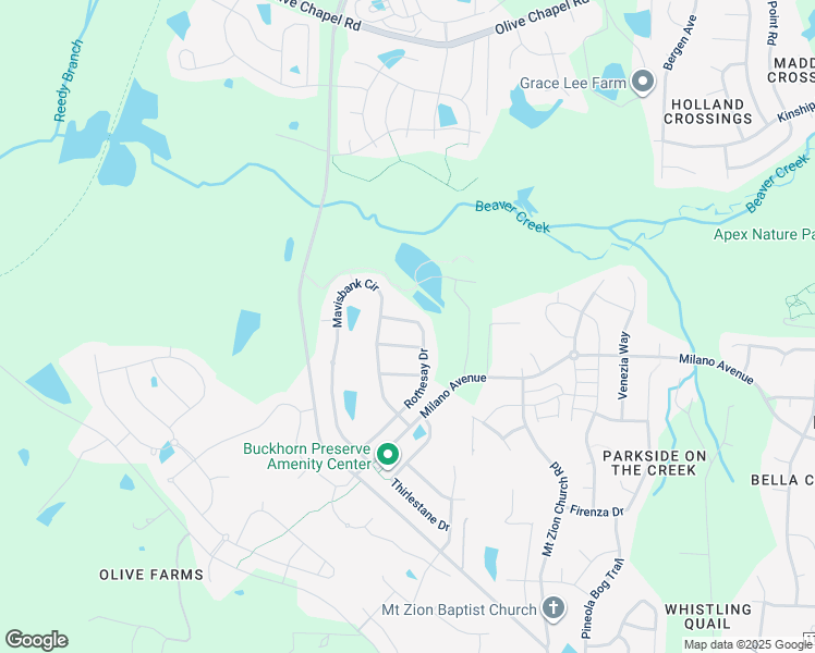 map of restaurants, bars, coffee shops, grocery stores, and more near 1816 Rothesay Drive in Apex