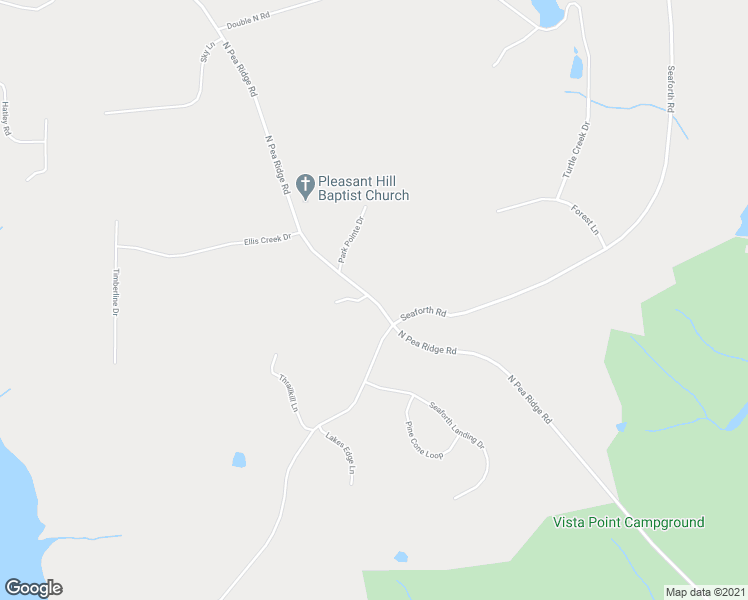 map of restaurants, bars, coffee shops, grocery stores, and more near North Pea Ridge Road in Chatham County