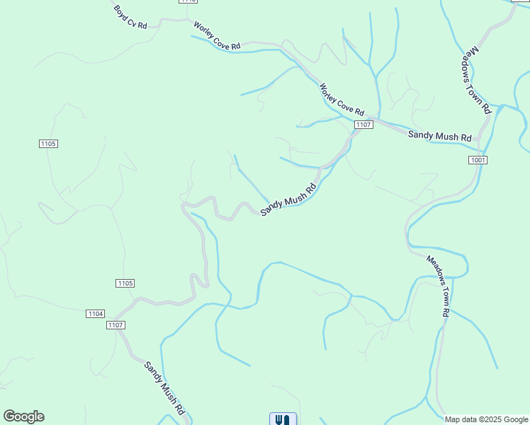 map of restaurants, bars, coffee shops, grocery stores, and more near Sandy Mush Road in Marshall