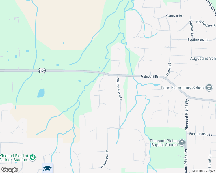 map of restaurants, bars, coffee shops, grocery stores, and more near 35 Willow Green Drive in Jackson