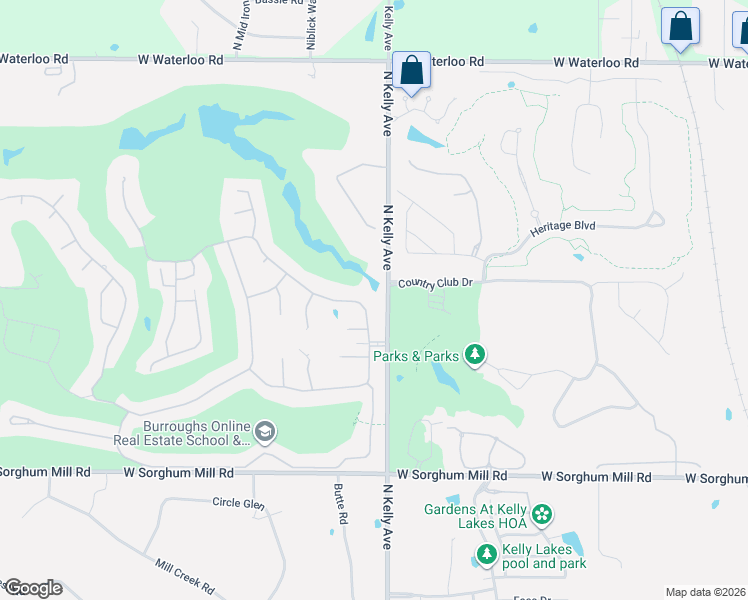 map of restaurants, bars, coffee shops, grocery stores, and more near 913 Oak Tree Drive in Edmond