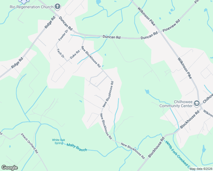 map of restaurants, bars, coffee shops, grocery stores, and more near 2812 New Blockhouse Road in Maryville