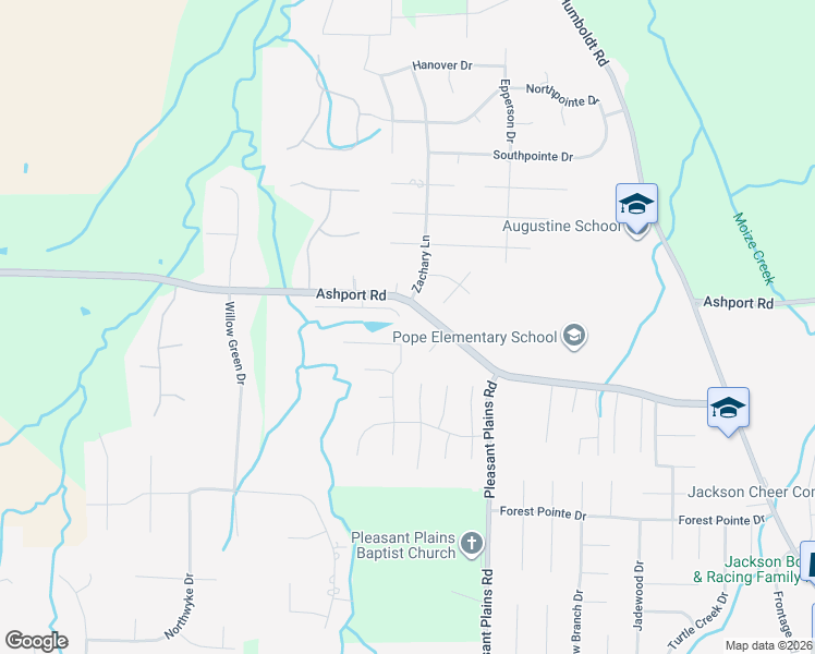 map of restaurants, bars, coffee shops, grocery stores, and more near 83 Water Ridge Place in Jackson