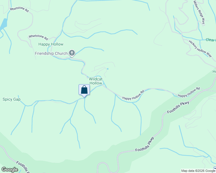 map of restaurants, bars, coffee shops, grocery stores, and more near 2689 Happy Hollow Road in Sevierville