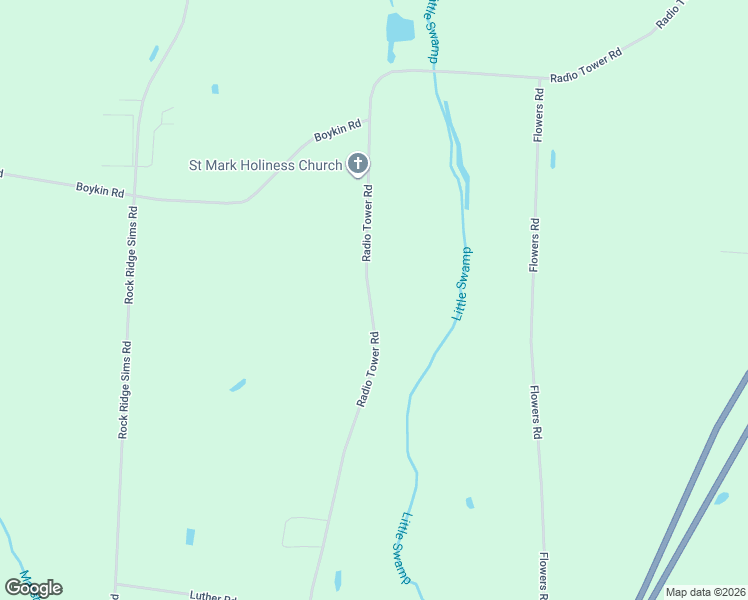 map of restaurants, bars, coffee shops, grocery stores, and more near 6370 Radio Tower Road in Wilson