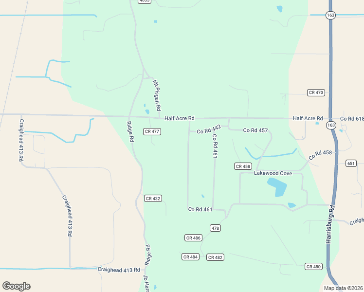map of restaurants, bars, coffee shops, grocery stores, and more near 80 C R 461 in Jonesboro