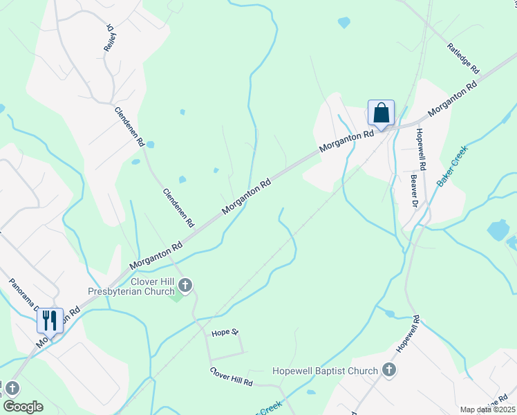 map of restaurants, bars, coffee shops, grocery stores, and more near 3462 Morganton Road in Maryville