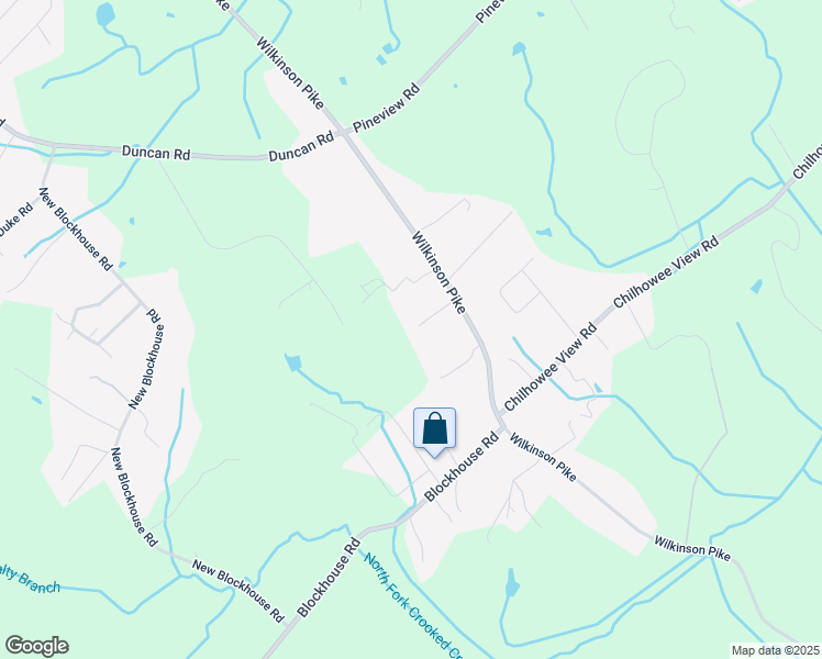 map of restaurants, bars, coffee shops, grocery stores, and more near 3115 Wilkinson Pike in Maryville