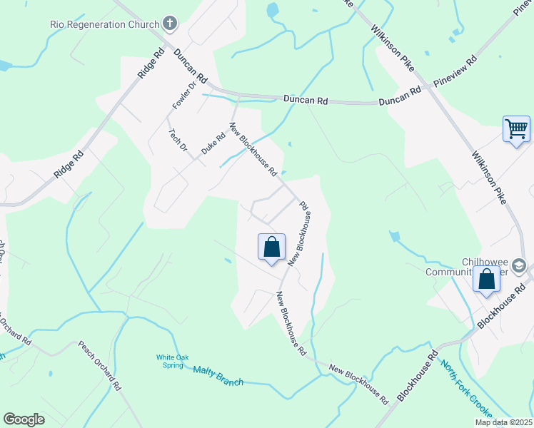 map of restaurants, bars, coffee shops, grocery stores, and more near 201 Pocono Way in Maryville