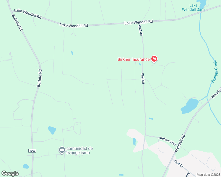 map of restaurants, bars, coffee shops, grocery stores, and more near 85 South Titus Lane in Wendell