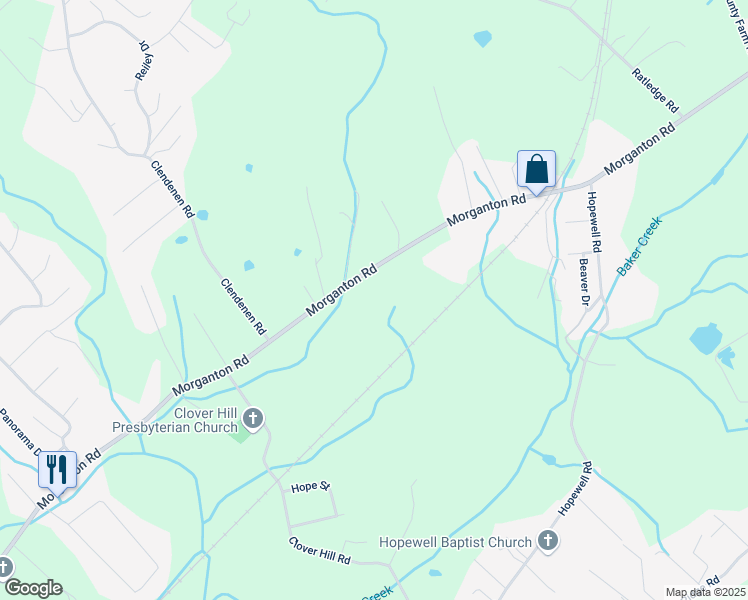 map of restaurants, bars, coffee shops, grocery stores, and more near 3462 Morganton Road in Maryville