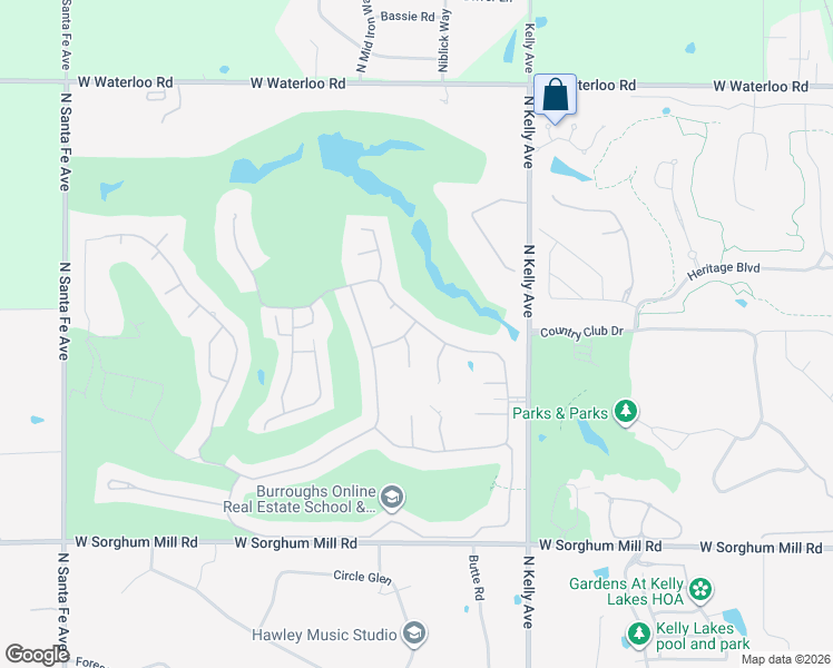 map of restaurants, bars, coffee shops, grocery stores, and more near 1113 Oak Tree Drive in Edmond