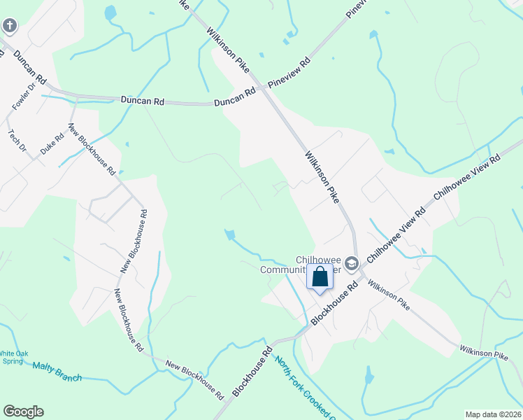 map of restaurants, bars, coffee shops, grocery stores, and more near 2873 Norcross Road in Maryville