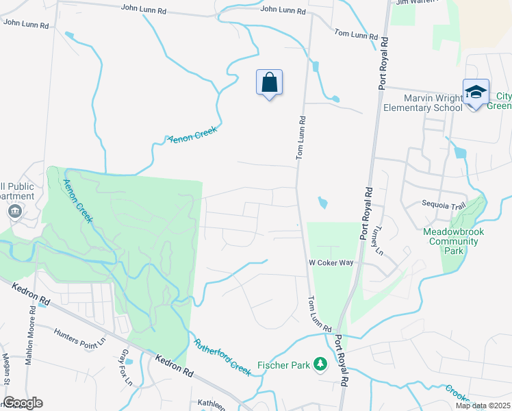 map of restaurants, bars, coffee shops, grocery stores, and more near 151 Southwind Run in Spring Hill