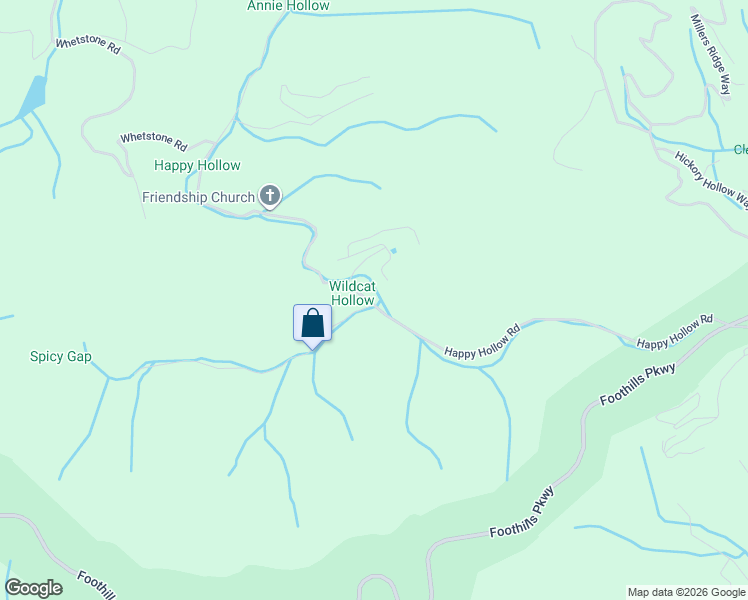 map of restaurants, bars, coffee shops, grocery stores, and more near 2689 Happy Hollow Road in Sevierville