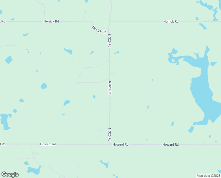 map of restaurants, bars, coffee shops, grocery stores, and more near 9550 North 320 Road in Morris