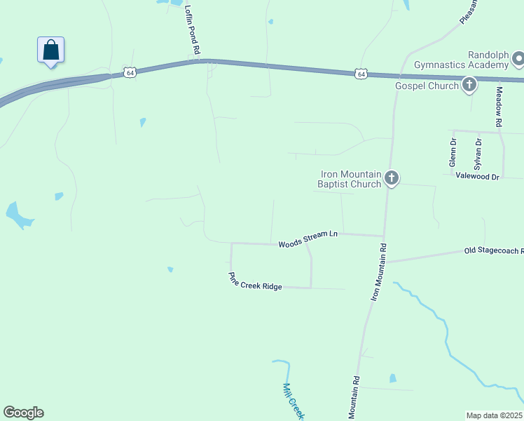 map of restaurants, bars, coffee shops, grocery stores, and more near 342 Deerberry Court in Asheboro