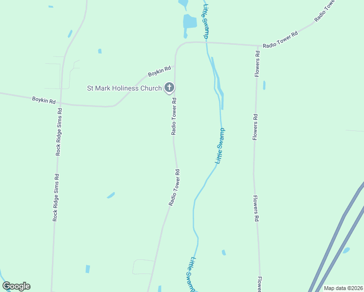 map of restaurants, bars, coffee shops, grocery stores, and more near 6379 Radio Tower Road in Wilson