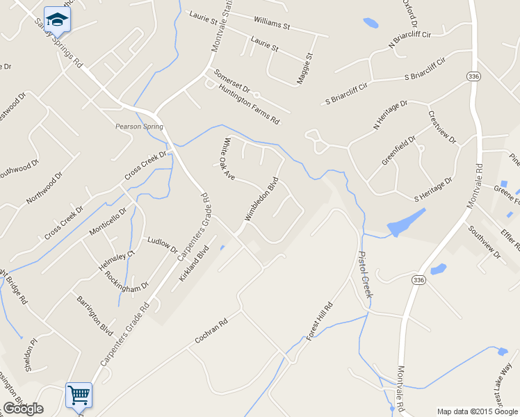 map of restaurants, bars, coffee shops, grocery stores, and more near 1926 Wimbledon Boulevard in Maryville