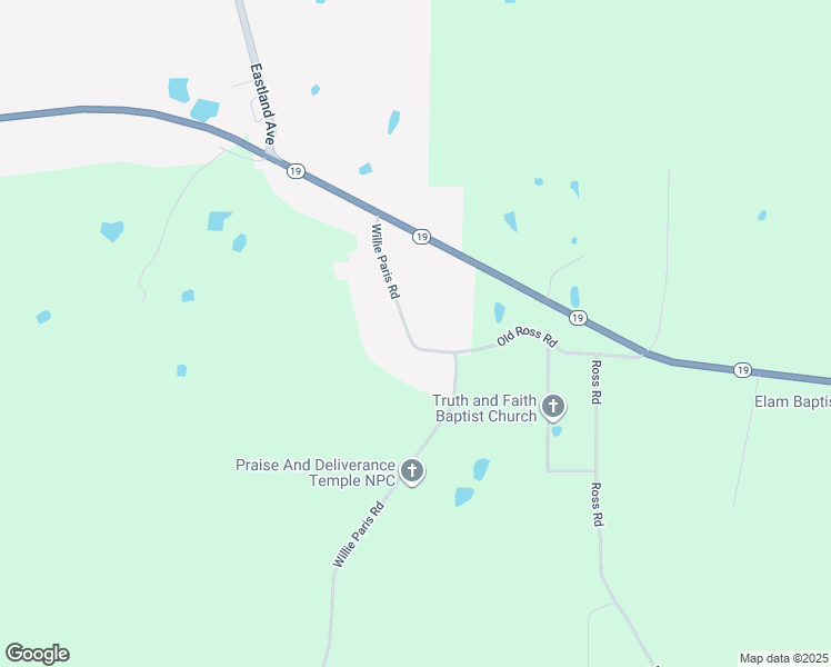 map of restaurants, bars, coffee shops, grocery stores, and more near 262 Willie Paris Road in Ripley