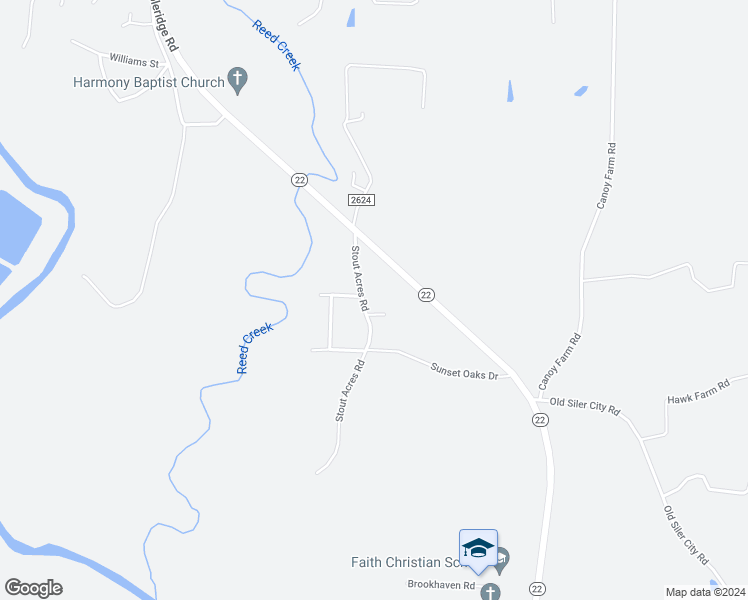 map of restaurants, bars, coffee shops, grocery stores, and more near 993 Stout Acres Road in Ramseur